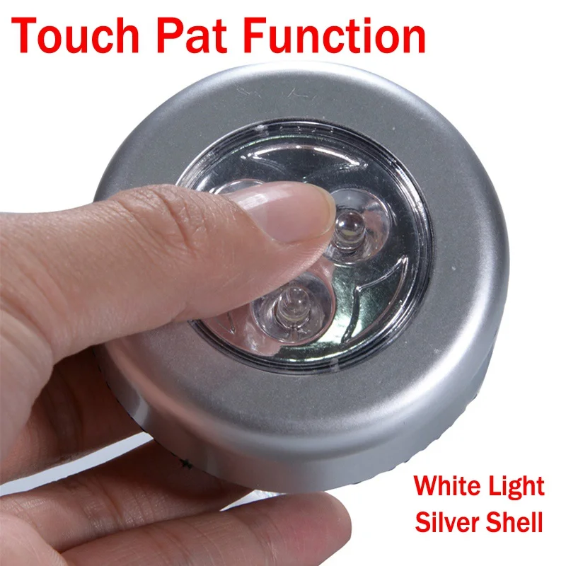 Touch Pat Light 6 светодиодный s Ночной светильник с датчиком движения PIR настенный светильник с питанием от батареи для шкафа, лестницы, подвала прихожей светодиодный светильник с датчиком ночной лампы - Испускаемый цвет: Touch Pat Light