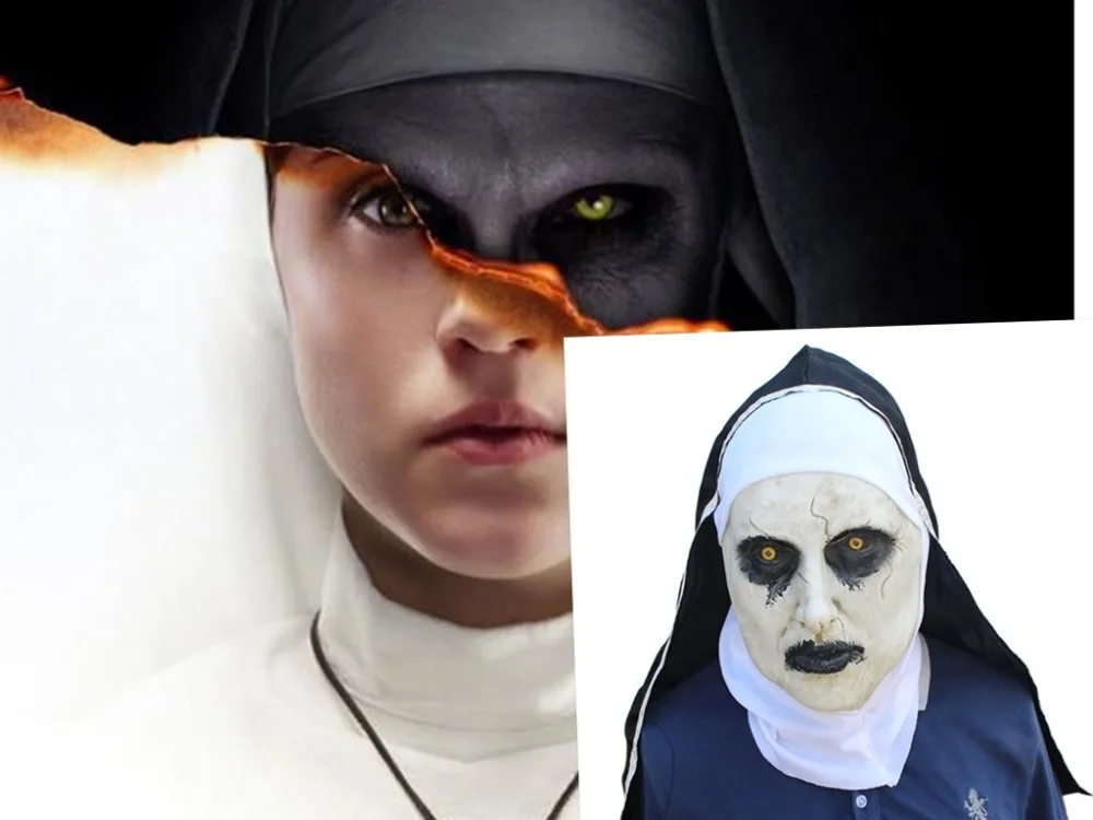 Новый фильм Nun 2018 Valak Conjuring 2 Косплей Маска латекс террор маска полное лицо