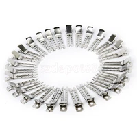 approximate 50 pcs double prong metal alligator clips hair bows