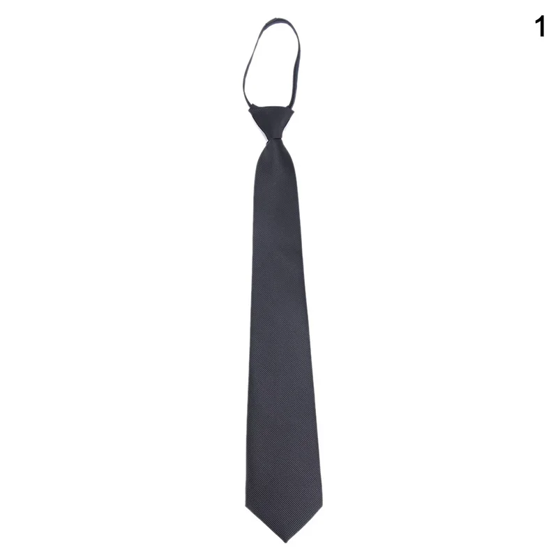 

Men Zipper Tie Easy To Pull Lazy Necktie 8cm Classic Striped Neckwear Cravat choker Business Dress Meeting Interview Wedding Red