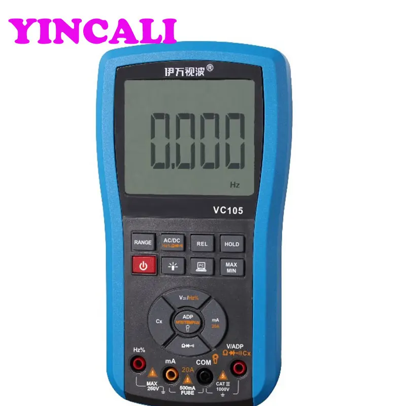 Многофункциональный VC105 водонепроницаемый авто-Диапазон мультиметр тест AC DC