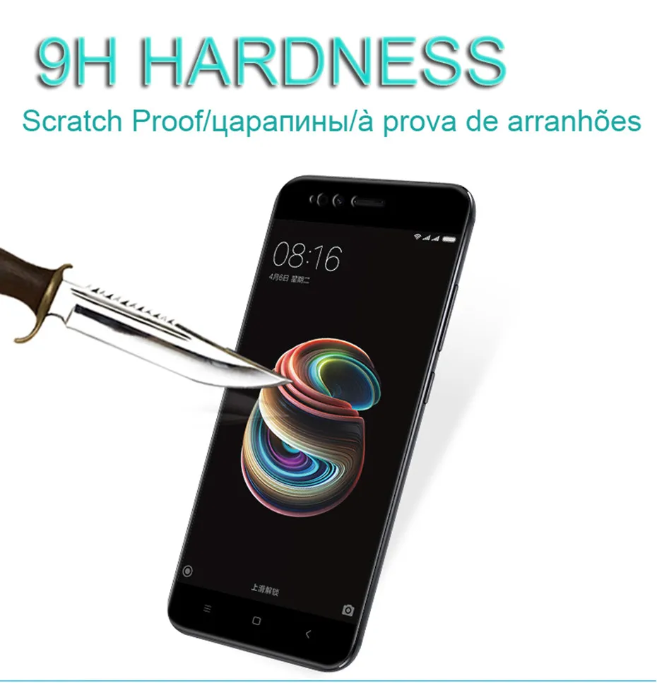 9H 2.5D Защитное стекло для xiaomi a1 полное покрытие защита экрана закаленное 5x Mi