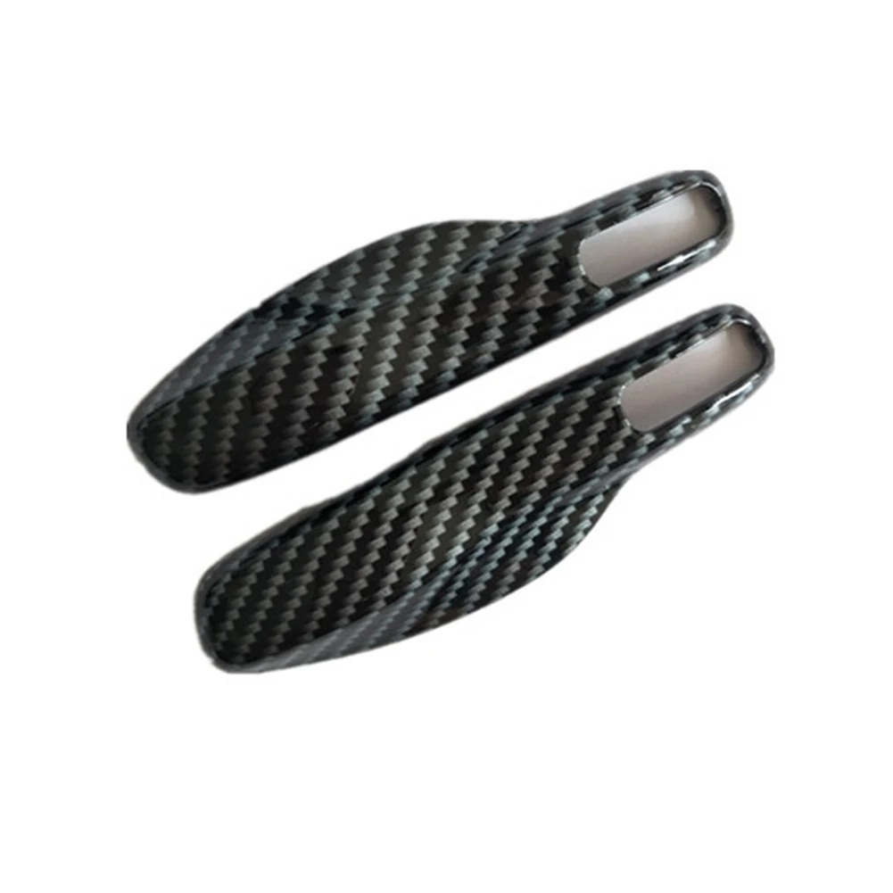 Carbon fiber Дистанционный смарт-чехол для ключей, чехол для Porsche Cayenne Cayman Macan Boxster, чехол для автомобильных ключей, боковая оболочка, крышка, защита брелока - Название цвета: Carbon fiber