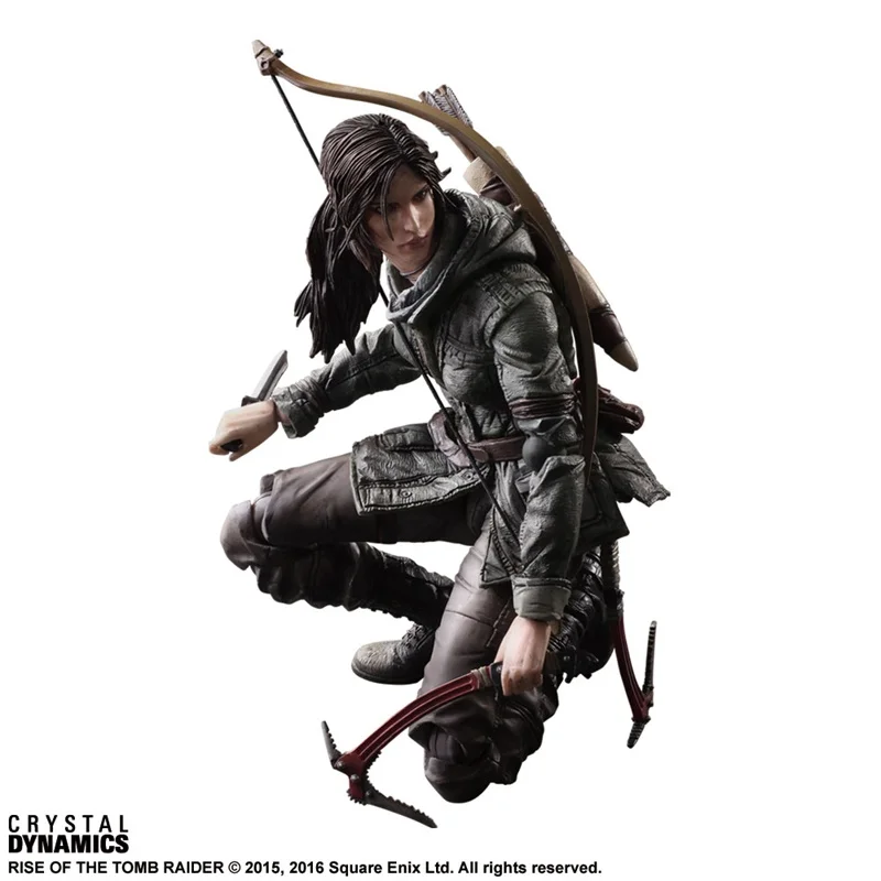 Play Arts Kai фигурка Tomb Raider Rise of the Tomb Raider Lara Croft кукла Фигурка ПВХ Коллекционная модель игрушки 27 см