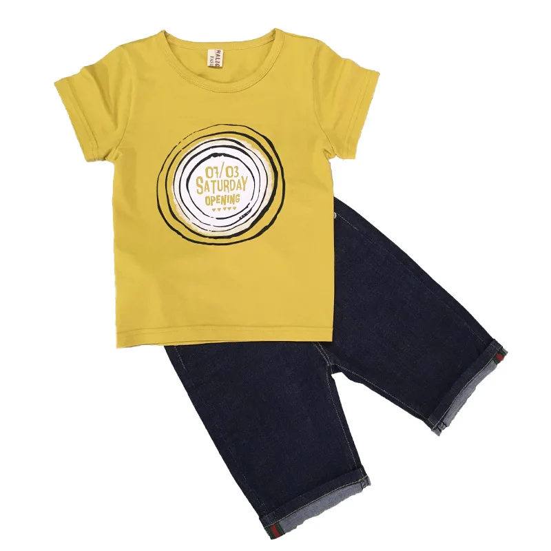 Комплект одежды для мальчиков летняя одежда маленьких Детский бутик детей