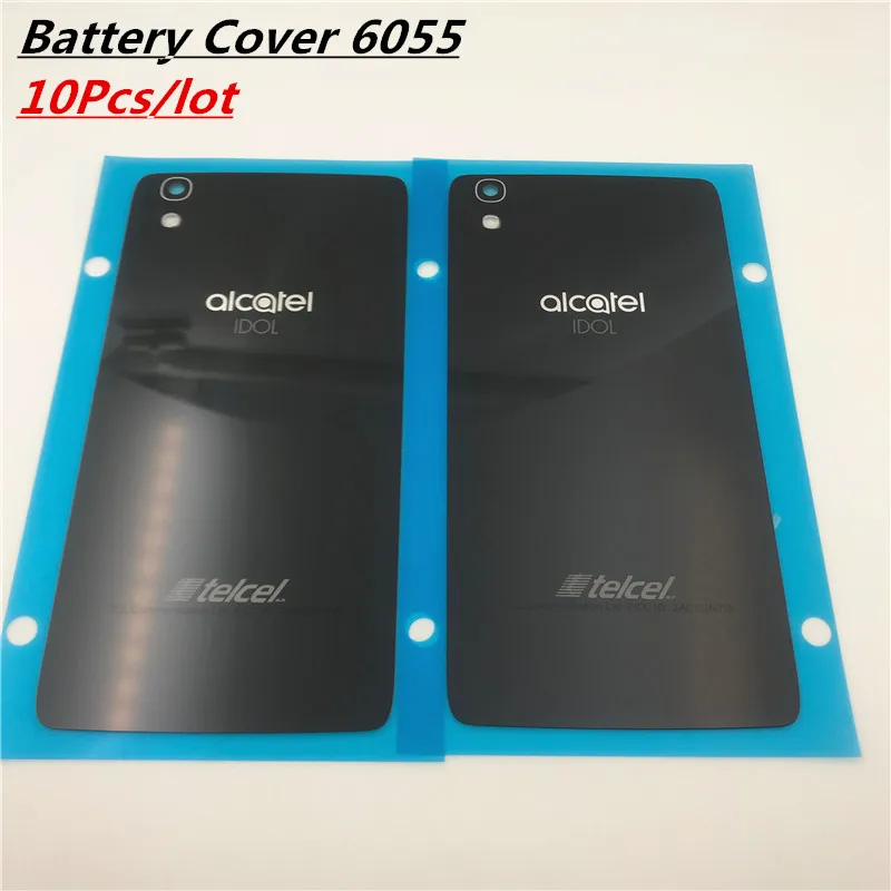 Крышка батарейного отсека для Alcatel One Touch Idol 4 6055 OT6055 6055K 6055B 6055Y корпус стеклянный