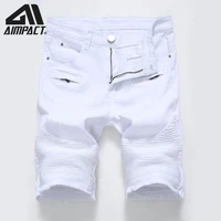 fashion denim for men slim fitted casual leisure trunks male summer skinny cowboy red jean shorts by aimpact am2314