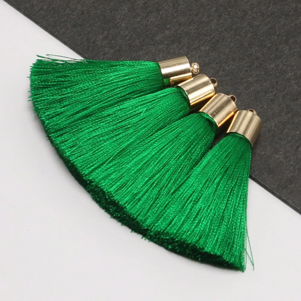 Aliexpress Высокое качество L93/5 см; Сатиновые туфли с кисточками/Золотой шляпа шелковых кисточек/ювелирные изделия аксессуары/аксессуары diy/Ювелирные изделия/diy серьги/4 шт./пакет