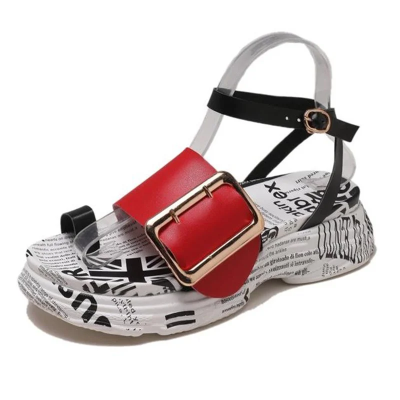 2019 г. летние модные новые сандалии на рифленой подошве повседневные женские