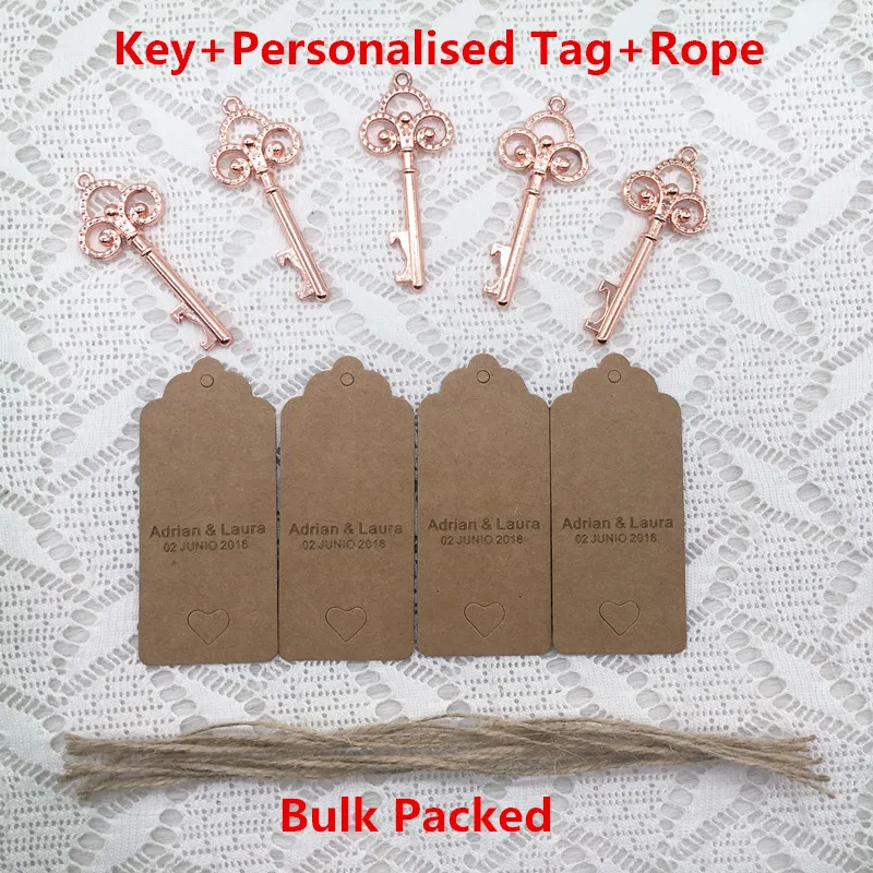 50 шт. Свадебные сувениры на заказ винтажный ключ открывалка для бутылок с