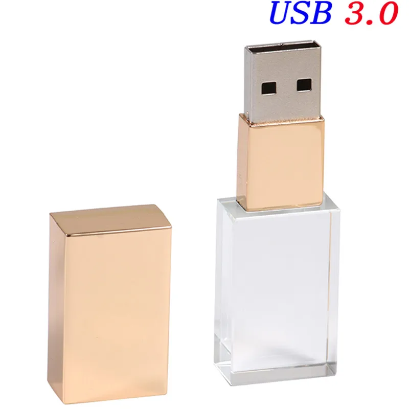 gold JASTER USB 3,0 модный Кристальный стиль USB флеш-накопитель USB 4GB 16GB 32GB 64GB Подарочный флеш-накопитель cle usb(более 10 шт бесплатный логотип - Цвет: gold