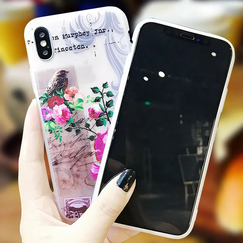 Flower Patterned Case For iPhone XS Max XR 6 6S 8 Plus X Soft Silicone Floral Protect TPU Cover Back Cases iphone 7 |