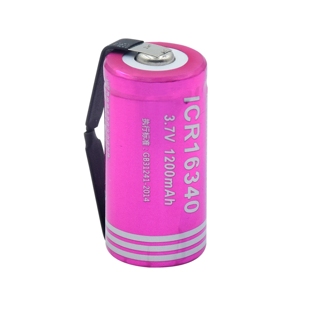 1 pieces 1/2/4 шт./партия Высокое качество 3,7 V 1200mAh 16340 литий-ионный аккумулятор для Батарея сотовый телефон для фары лазерная ручка светодиодный светильник вспышки светильник Светодиодный проблесковый маячок - Цвет: 1 pieces