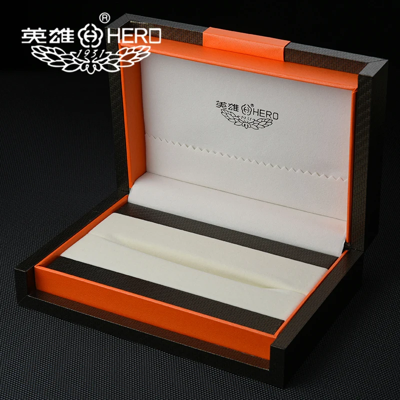 Ручка Hero pen 1070 с зажимом из черного золота Офисная Подарочная коробка иридиевые