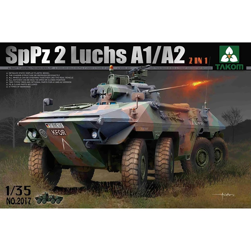 1/35 TAKOM 2017 SpPz 2 Luchs A1/A2 2в1 модель хобби|Наборы для сборки моделей| |