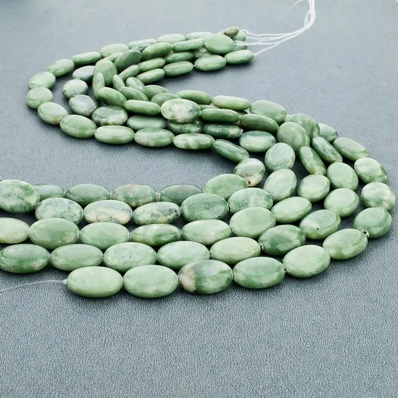 13*18mm 20pcs/strand Natural Stone Beads for Women Bracelet Making Jewelry Green Jade For Handmade DIY E16-L27-13*18 | Украшения и