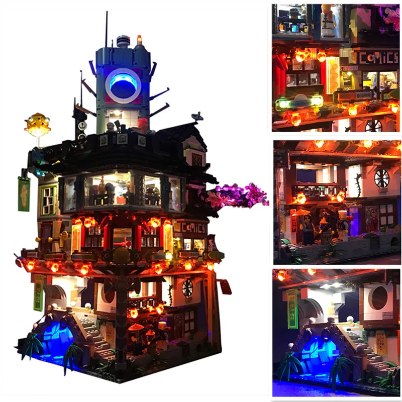 Цветной СВЕТОДИОДНЫЙ светильник (только светильник) для 70620 Ninjago City Masters of Spinjitzu