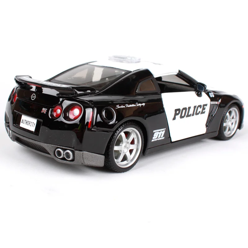 Maisto 1:24 2009 Nissan GT-R(R35) Полицейская машина спортивная машина литая под давлением модель автомобиля игрушка Новинка в коробке 32512