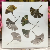 5 new ginkgo leaves diy layering stencils wall painting scrapbook coloring embossing album decorative paper card template