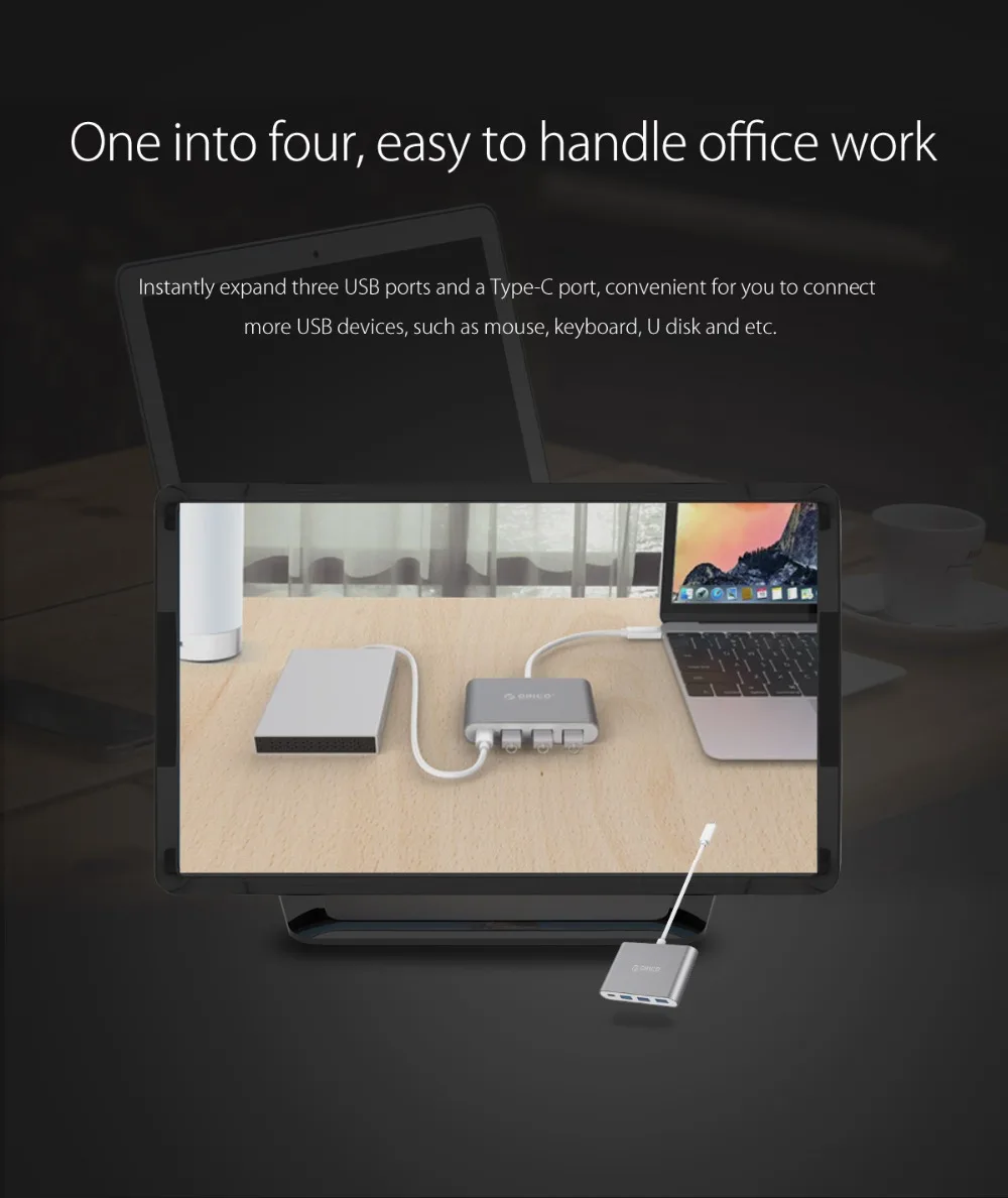 ORICO USB HUB Кабель-Переходник USB C на HDMI RJ45 VGA Тип-C PD адаптер для Mac/samsung Galaxy/huawei Тип C USB 3,0 концентратор
