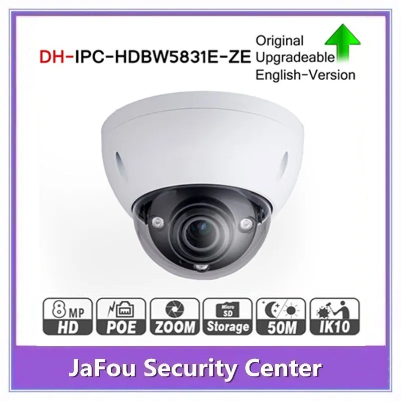 DH с логотипом оригинальный IPC HDBW5831E ZE 8MP WDR ИК купольная ip камера Камера 2 7 12 мм