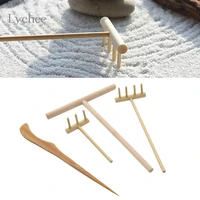 lychee life 1 set zen garden tool bamboo rake fengshui accessories folk art