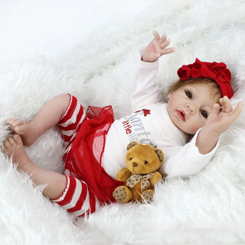 Ручной Reborn Куклы 55 см реалистичные Мягкий силиконовый винил Bebe Brinquedos Для