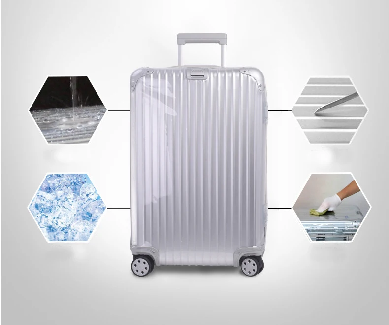 ПВХ Чехлы для багажа Rimowa, прозрачный чехол для чемодана на молнии, прозрачный защитный чехол для багажа, органайзер, аксессуары для путешествий
