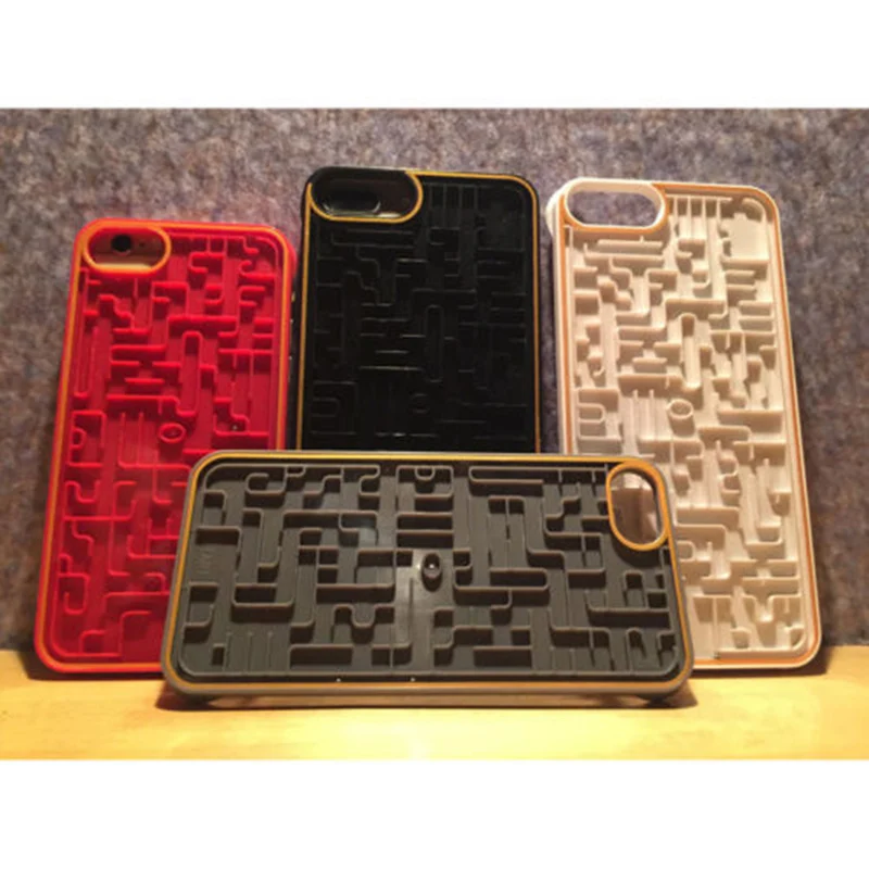 Interactive Red And Yellow Labyrinth Phone Case For iPhone 6 6s 7 8 Relax PC Maze Map Game Cover Plus | Мобильные телефоны и