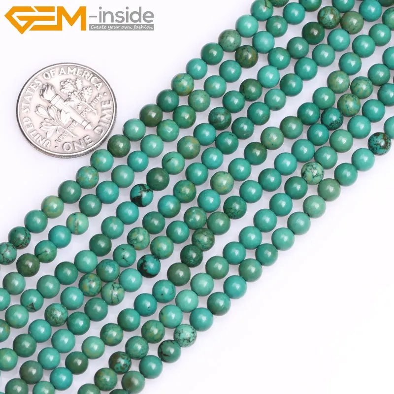 Крашеный цвет круглый старый Turquoises модные популярные бусины для изготовления
