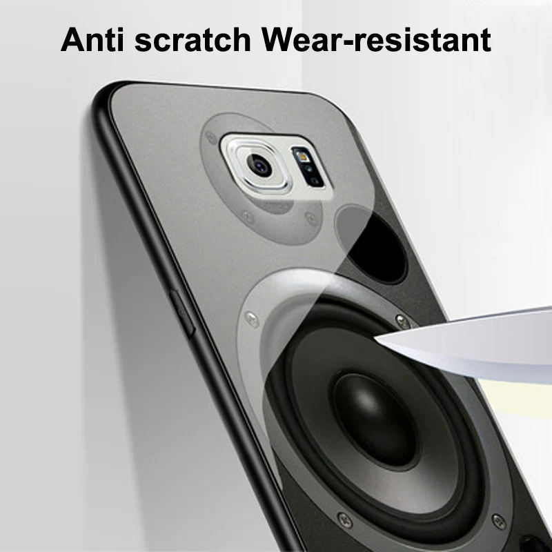 Чехол для Samsung Galaxy S6 задняя крышка из закаленного стекла с ретро-рисунком G920F G920V
