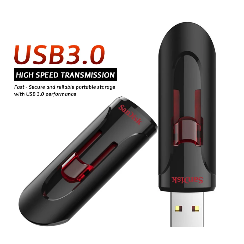 Оригинальный флэш накопитель SanDisk 16 ГБ 32 64 128 256 накопитель|USB флэш-накопители| |