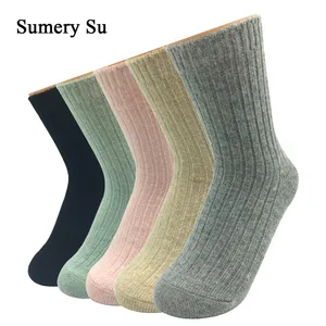 Женские шерстяные носки, толстые зимние теплые кашемировые носки, 5 парлот