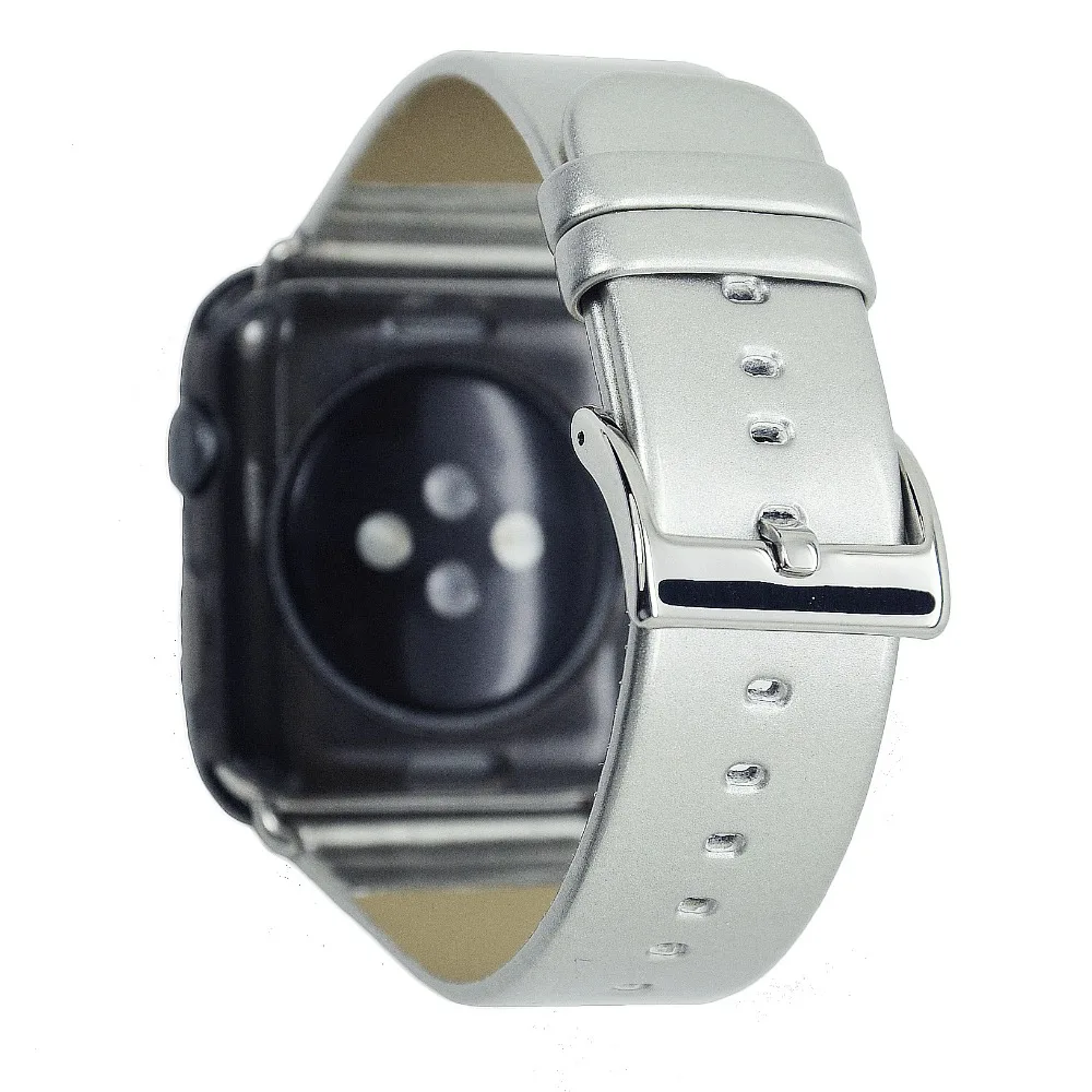 Лаковый кожаный ремешок для Apple Watch, кожаный ремешок 38 мм, 42 мм, 44 мм, браслет, кожаные ремешки для iWatch 4, 3, 2, 1, ремешки, Wathband