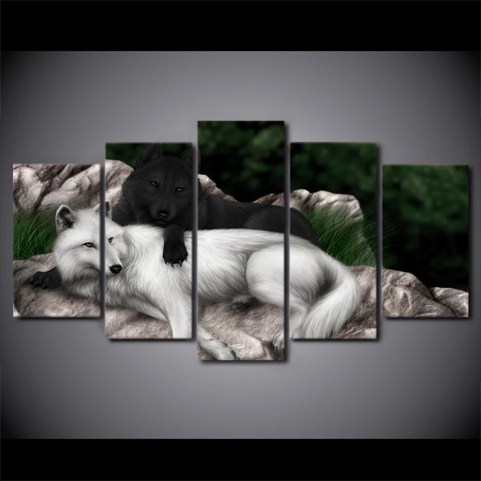 Фоторамка для гостиной Декор HD Печатный абстрактный постер с животными 5 шт.