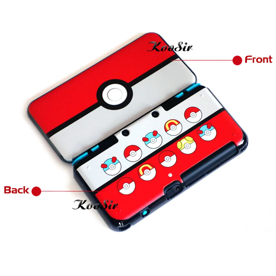 Pokeball 2DS LL/XL аксессуары шаблон чехол Pokeball пикачус защитный жесткий чехол оболочка кожа для nintendo консоли игры - Цвет: Pokeball