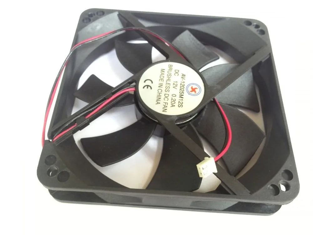 1PCSDC 2Pin 12V DC вентиляторы 120 мм x 25 Бесщеточный вентилятор охлаждения 12025s |