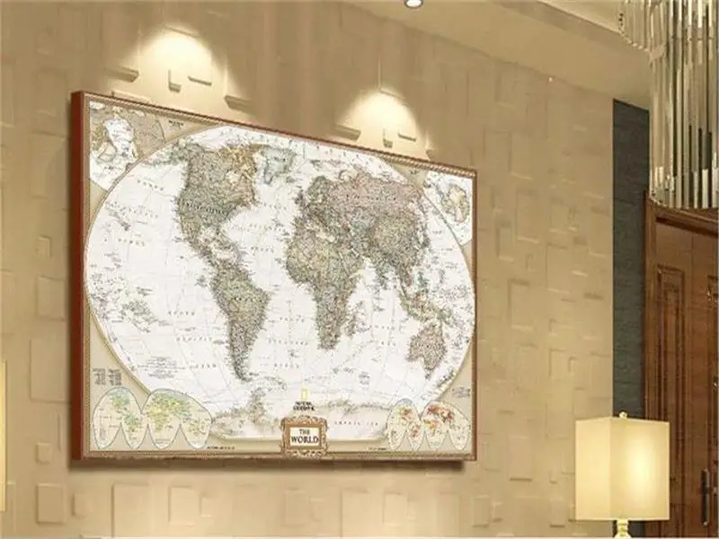Пользовательские 3d Фото Обои номер Фреска нетканые обои geographic world индикация