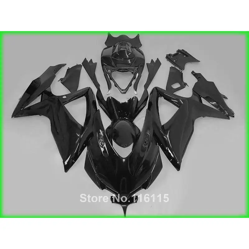 Идеально подходит для SUZUKI K8 K9 GSXR 600 750 2008 2009 2010 полностью глянцевый черный