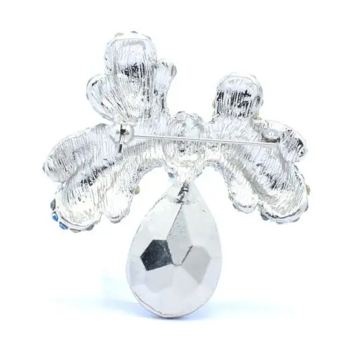 Брошь бант 2 4 дюйма фиолетовые стразы кристалл брошь 5988|drop brooch|flower broochbroach pins |