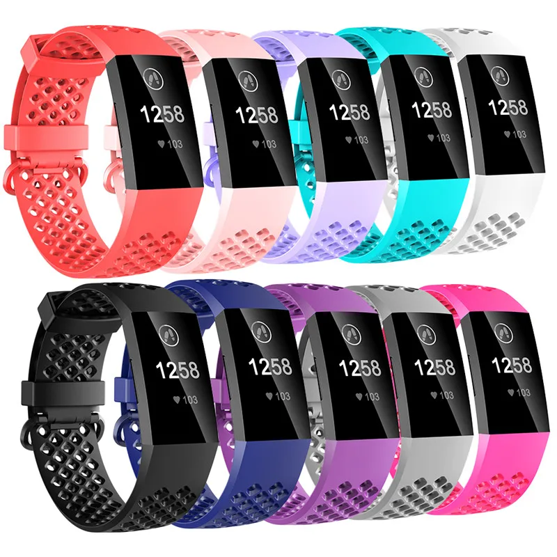 Сменный смарт браслет для Fitbit Charge 3/4 силиконовый на запястье аксессуары Браслет