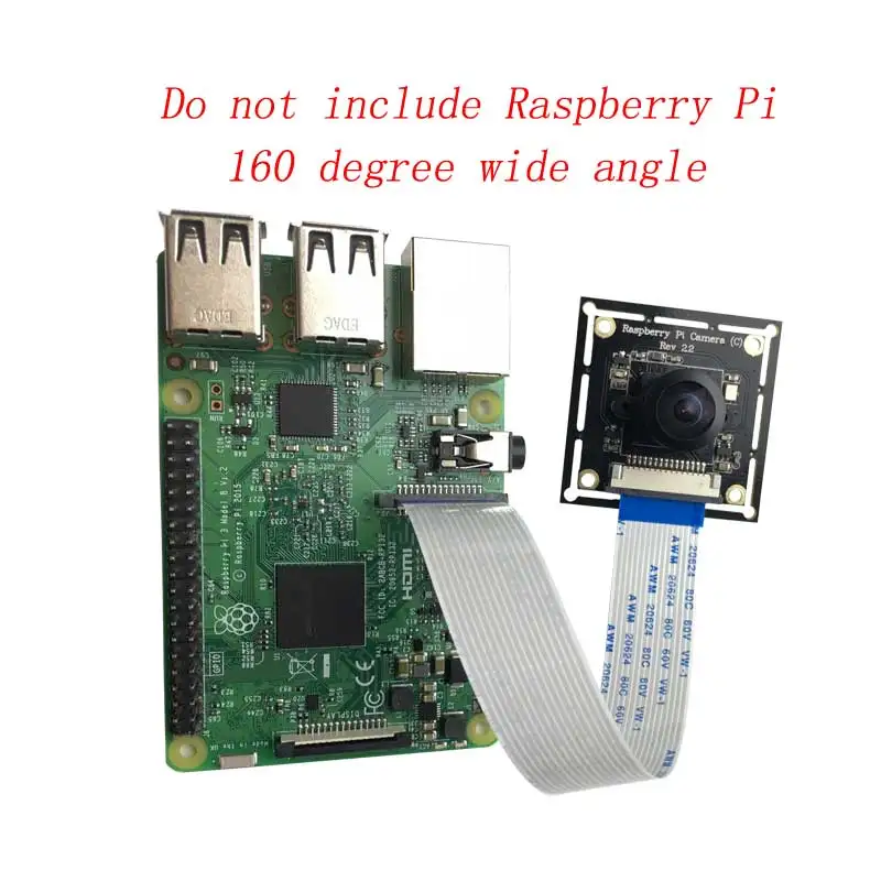 Raspberry Pi камера zero wh 4B/3B + широкоугольный Рыбий глаз модуль камеры 5 мегапикселей