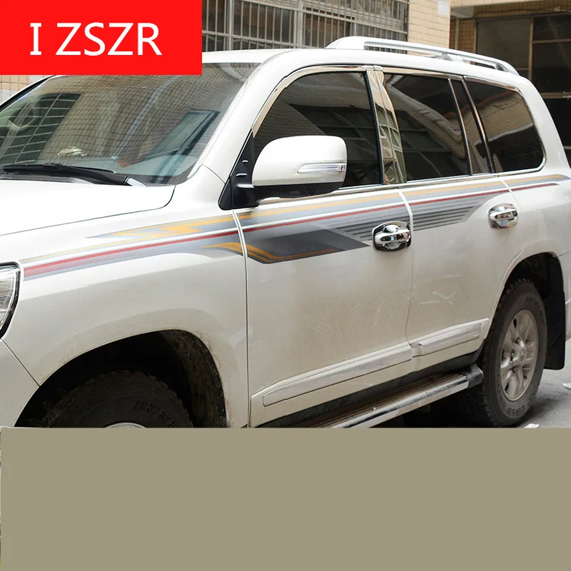 Цветные Популярные Высококачественные наклейки полоски для Toyota Land Cruser LC200 2007 2017