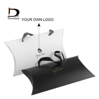 Custom printed metal sticker with blank pillow box 320x200x60mm white or black box with handle for hair packaging