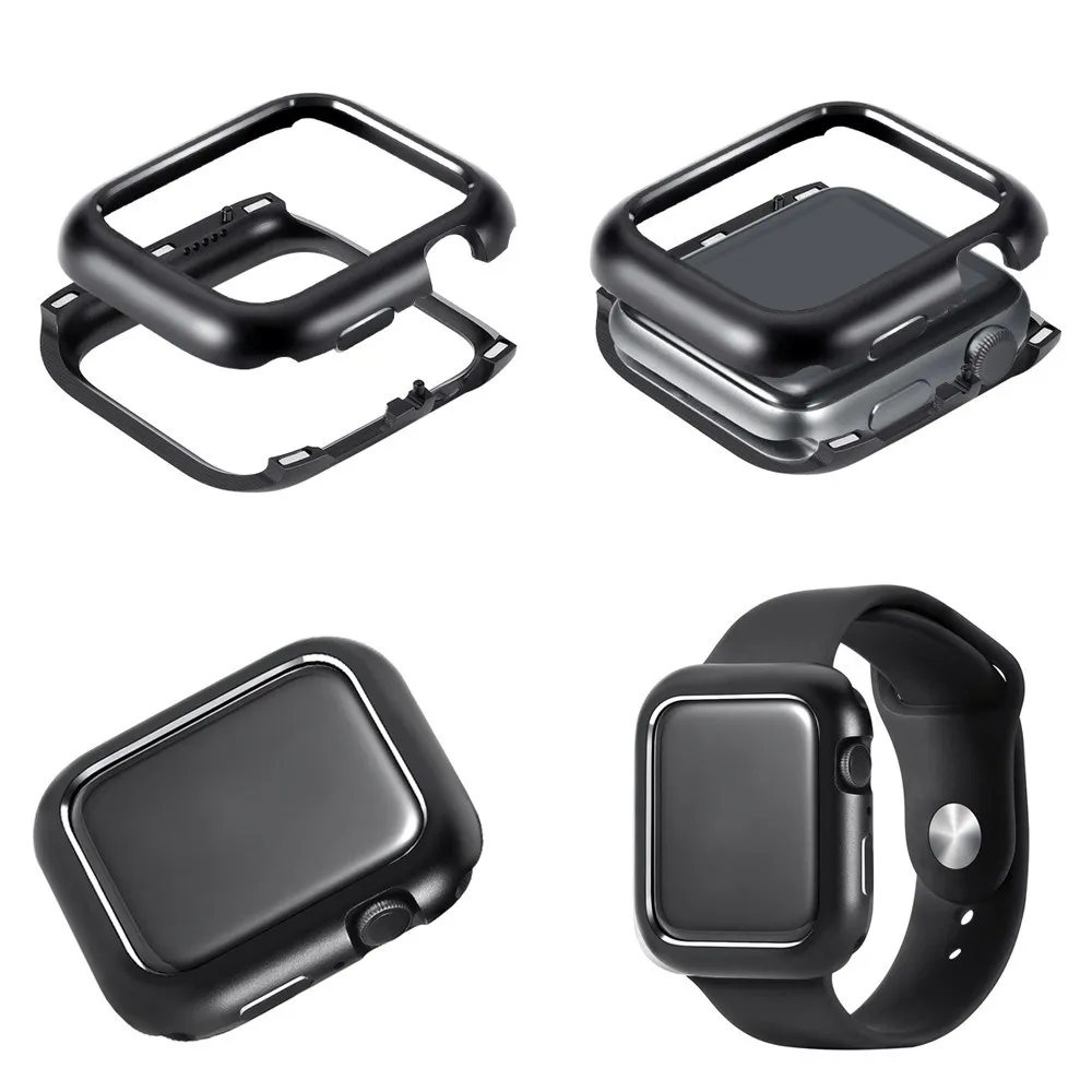 Магнитный защитный чехол для Apple Watch 4 40 мм 44 алюминиевая рамка из нержавеющей