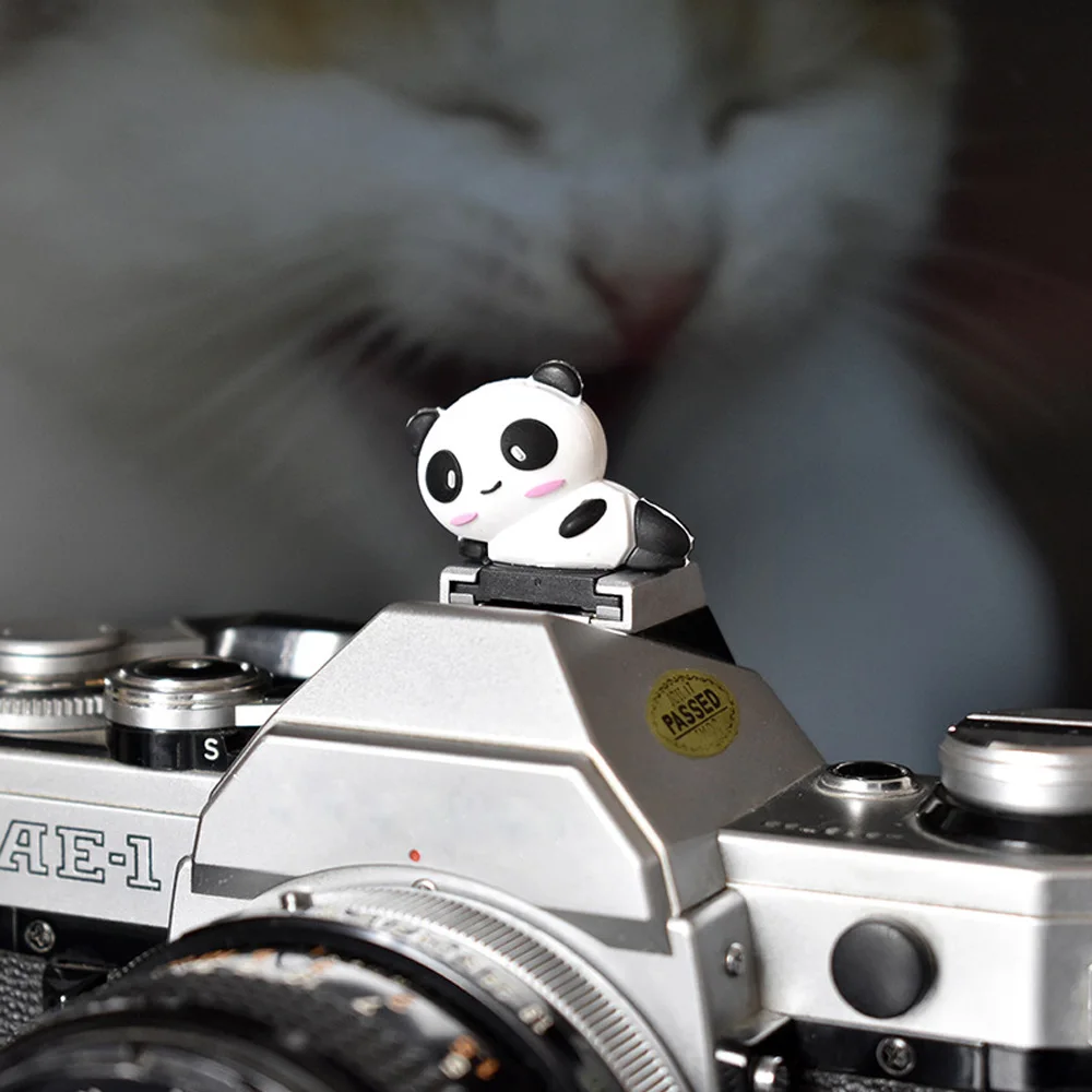 Gosear 3D милая мультяшная панда Горячий башмак Крышка для Nikon Canon Fujifilm Samsung Panasonic Leica