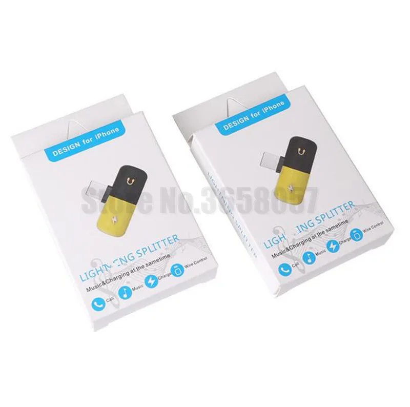 50 шт. мини таблетки формы 8 Pin аудио/Зарядка 2 в 1 адаптер Jack наушники Aux Spiltter для Iphone