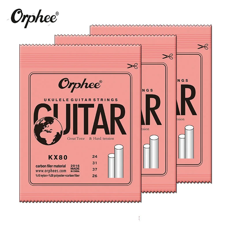 Orphee 4 шт./компл. нейлон Гавайские гитары укулеле струны прочный отличный тон с