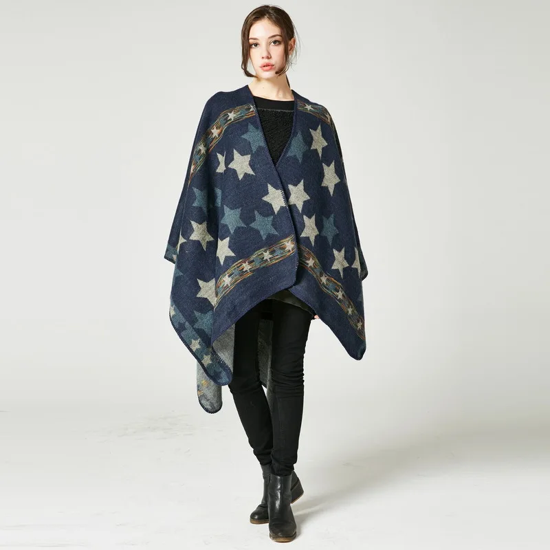 Autumn Winter New Fashion Women Scarf Collar long style sweater wrap swing batwing sleeve tassel jumpers |