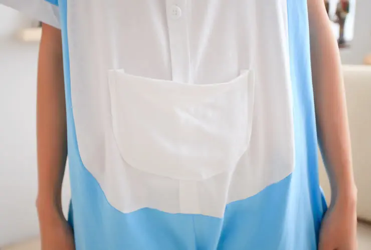 Лето Аниме Doraemon Коллекция Капюшоном Onesie Женщины Ladiy 100% Хлопок Cos Пижамы Партия с Zip
